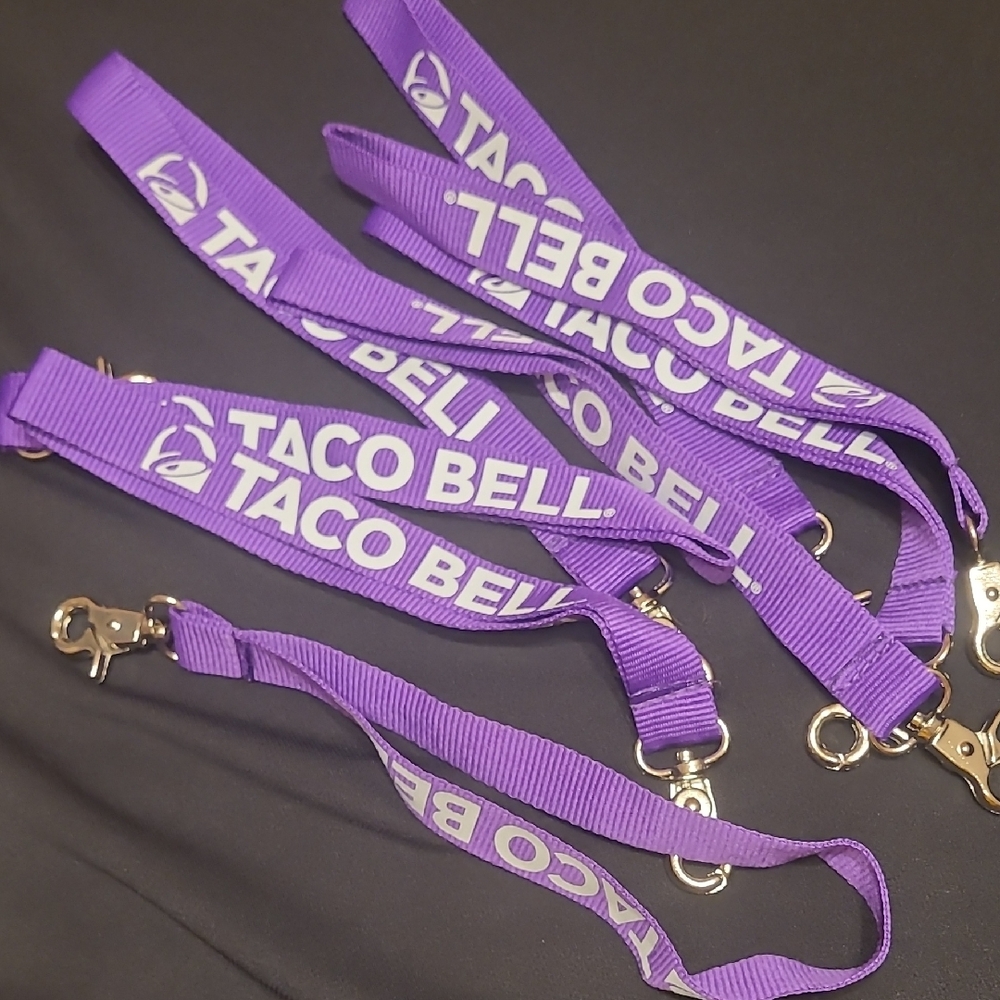 Taco Bell Purple Key & Card Holder Lanyard